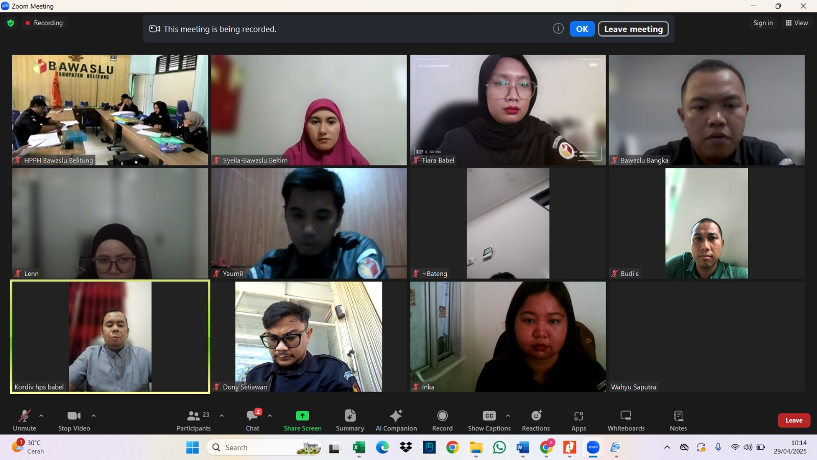 Rapat Pembahasan Program Kerja Divisi Hukum Tahun 2025 Secara Daring