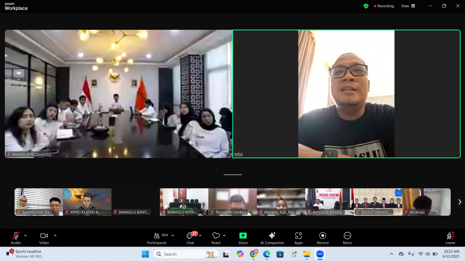 Sosialisasi dan Bimtek Pengisian SAQ PPID Bersama Bawaslu RI