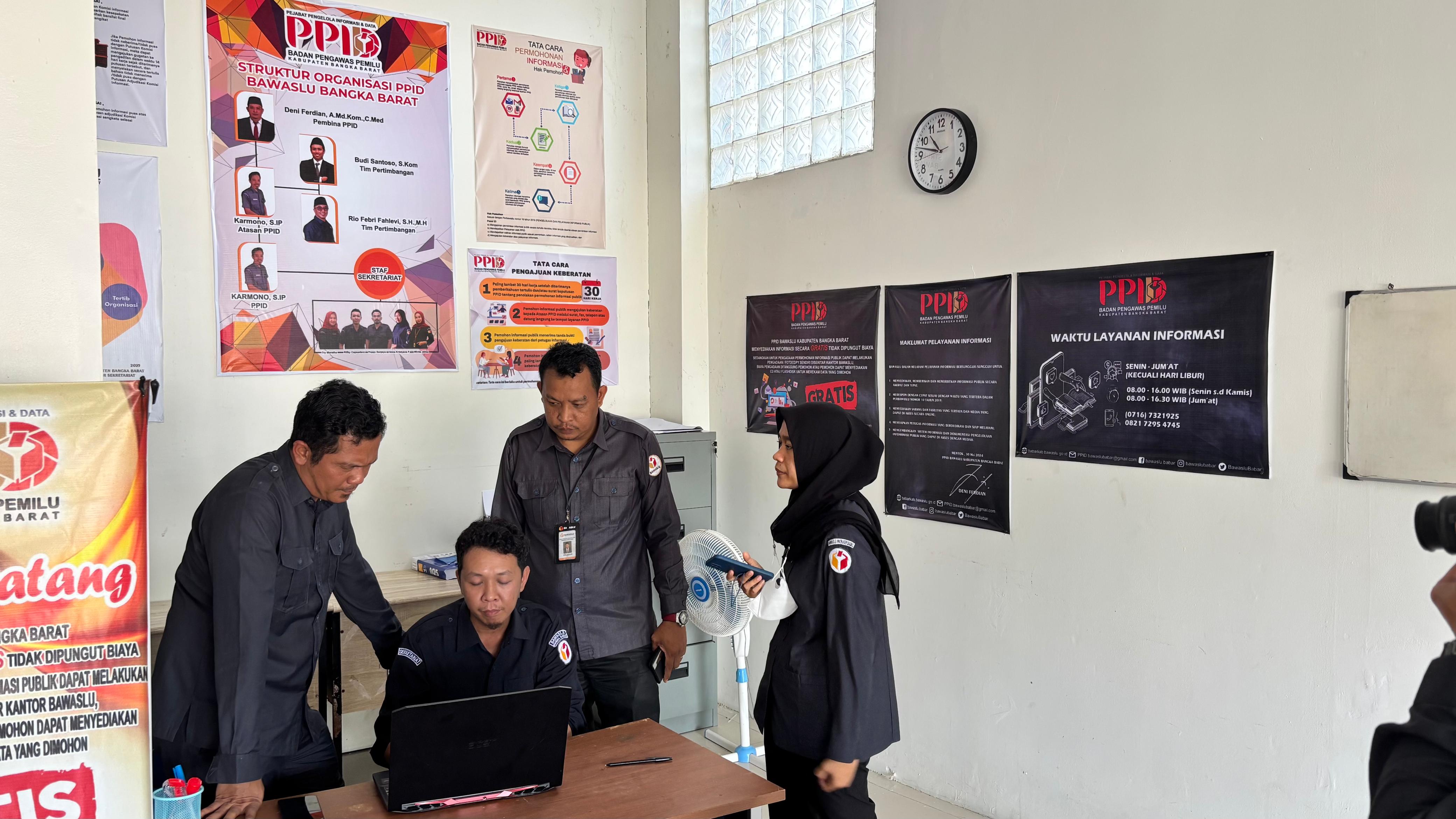 Bawaslu Babel dalam Rangka Monitoring dan Evaluasi Keterbukaan Informasi Publik