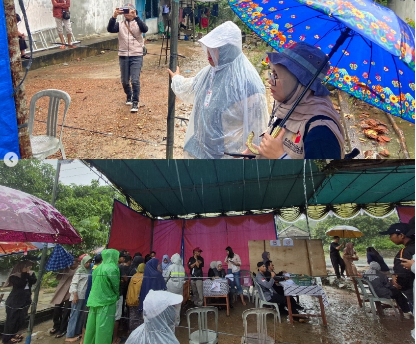 Bawaslu Kabupaten Bangka Barat Lakukan Pengawasan Melekat pada Pelaksanaan PSU di TPS 1 Desa Sinar Manik