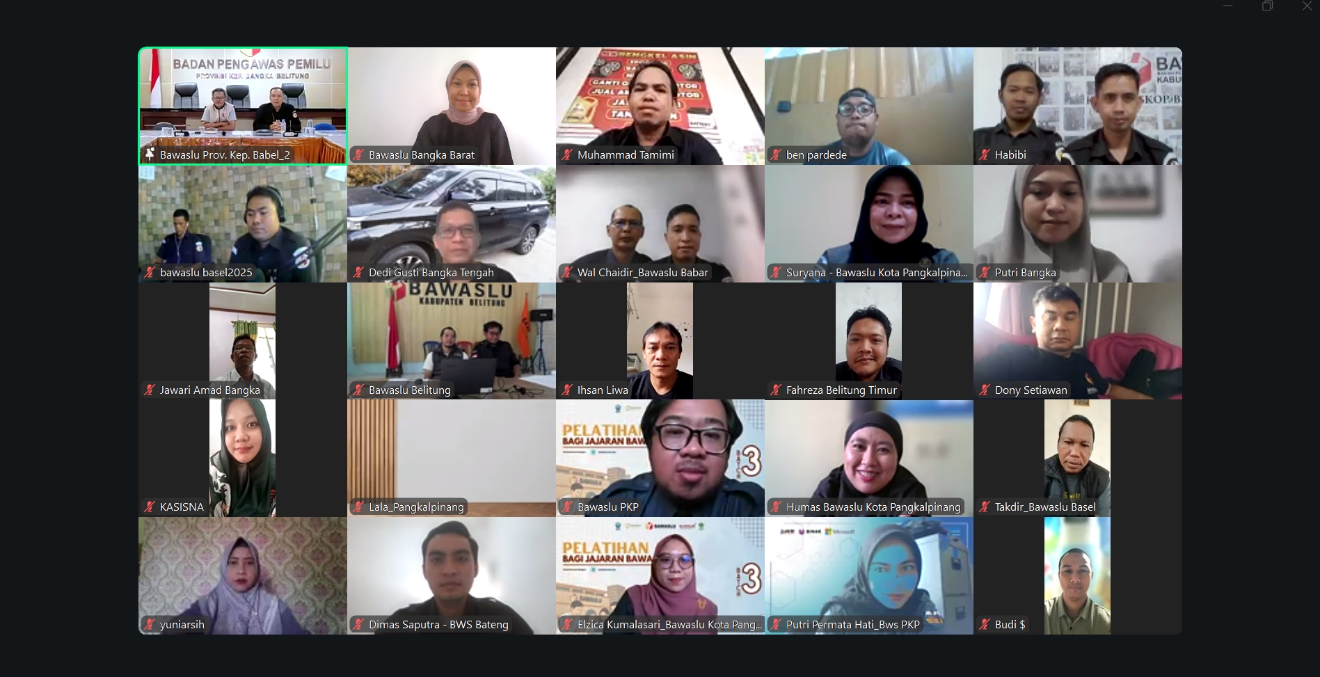 Bawaslu Bangka Barat Ikuti Rapat Persiapan Ngabuburit Pengawasan Secara Daring