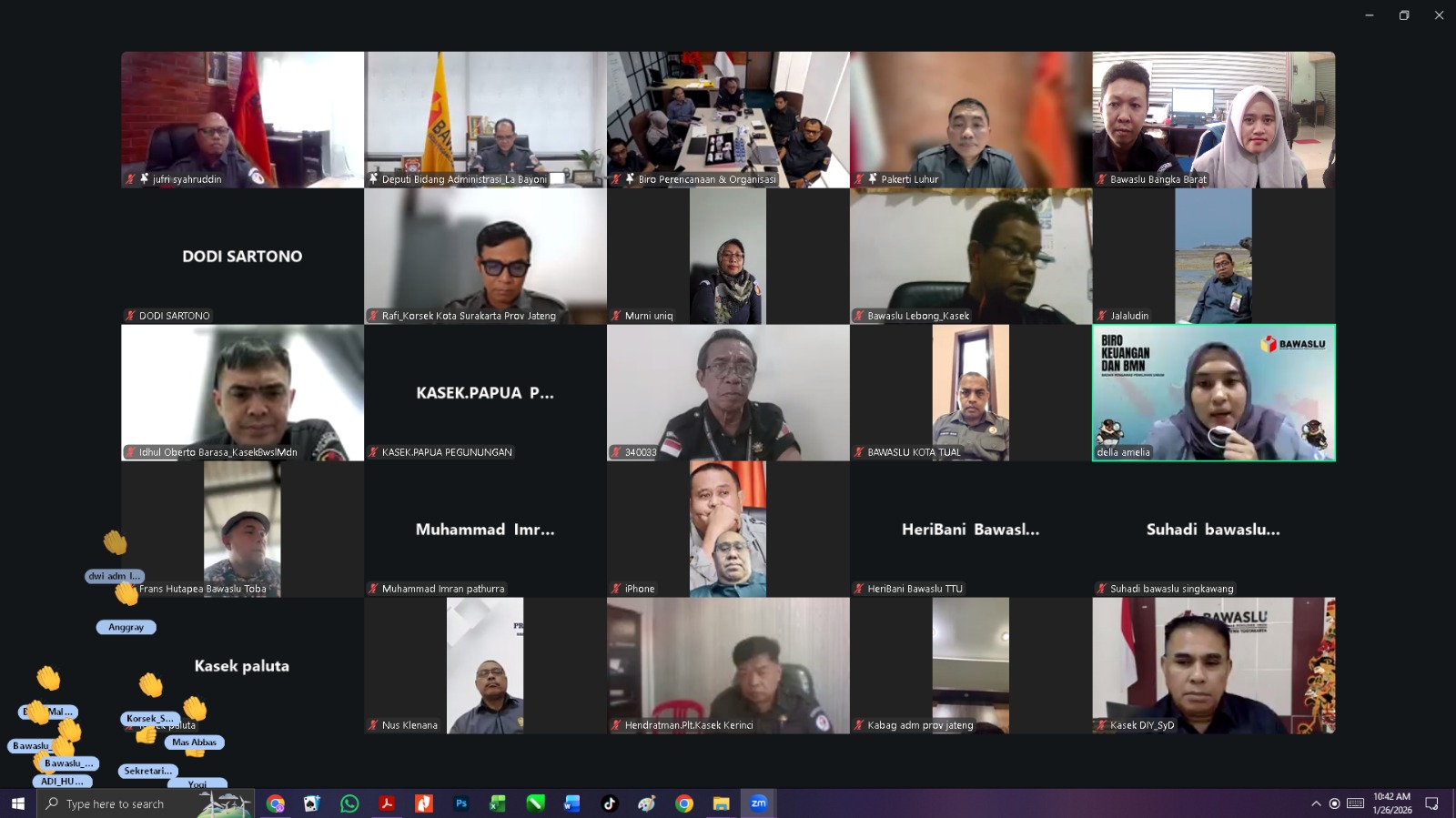 Penguatan Tata Kelola dan Kinerja, Bawaslu Bangka Barat Ikuti Rapat Pembinaan dan Evaluasi Sekretariat Bawaslu RI