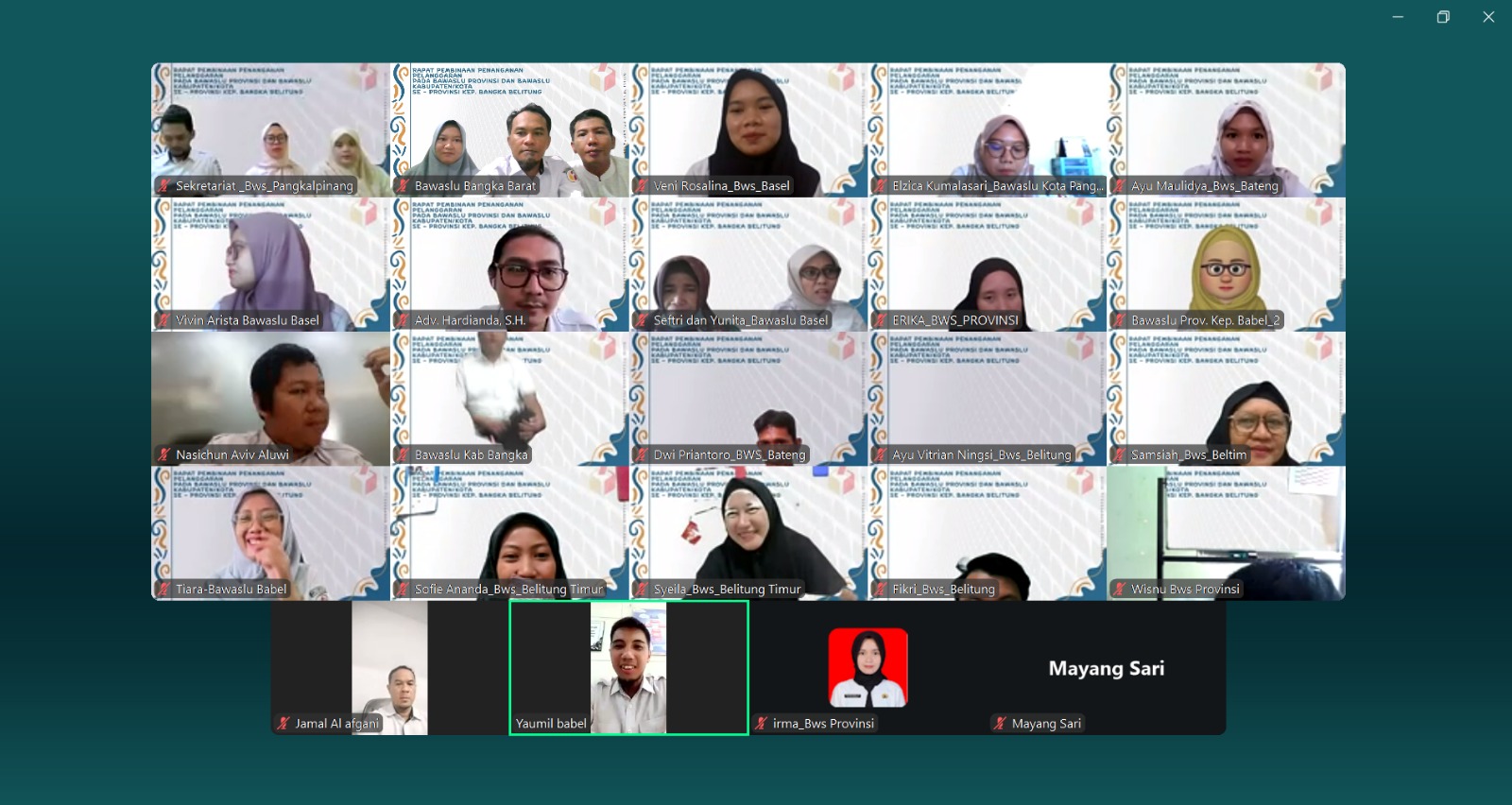 Bawaslu Kabupaten Bangka Barat Ikuti Rapat Pembinaan Penanganan Pelanggaran untuk Perkuat Kapasitas Sekretariat