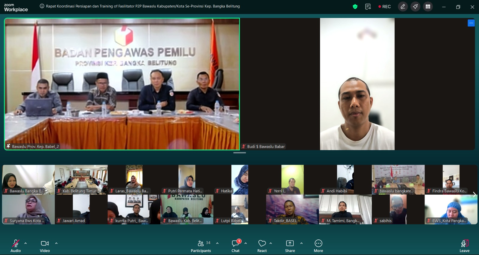 Bawaslu Bangka Barat Ikuti Rapat Koordinasi Persiapan dan Training of Fasilitator P2P