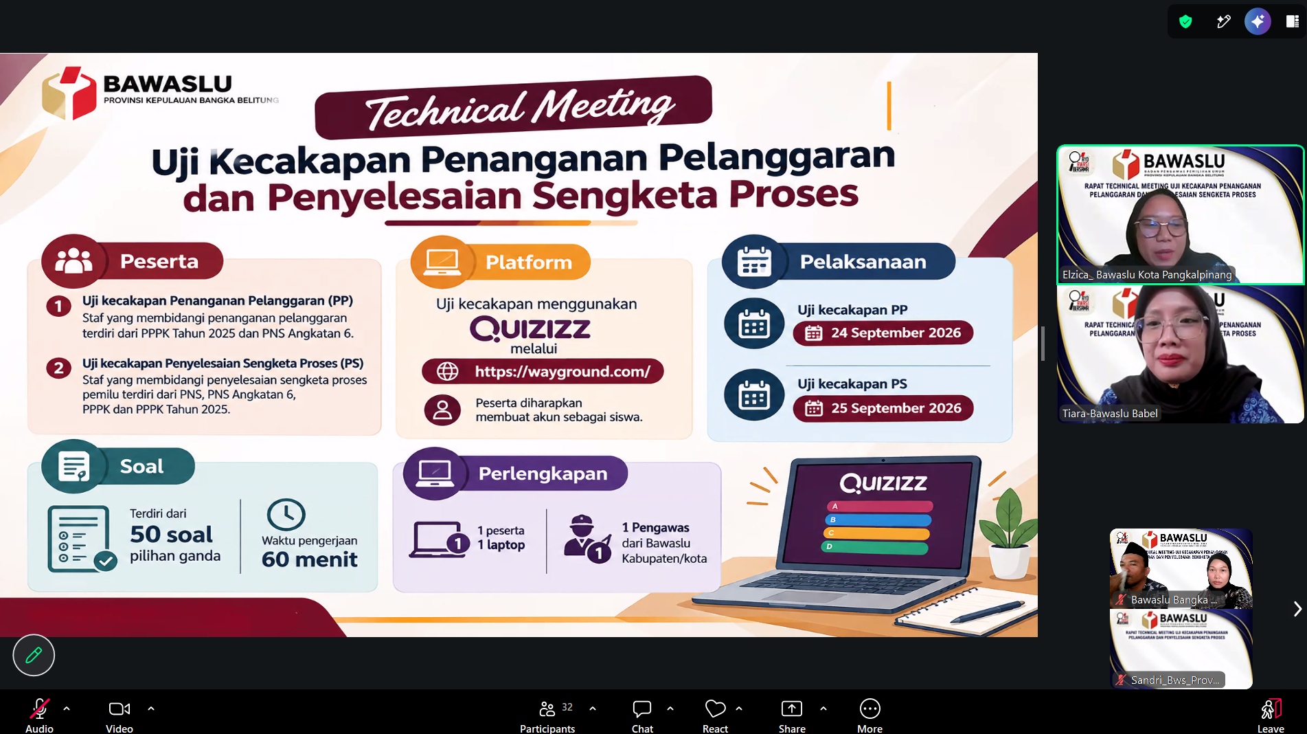 Bawaslu Bangka Barat Perkuat Kompetensi Staf PP dan PS Jelang Uji Kecakapan