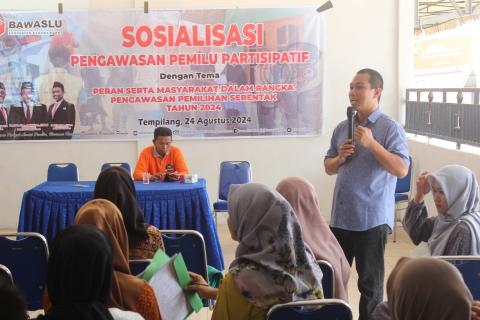 Sosialisasi Pengawasan Pemilu Partisipatif di Kecamatan Tempilang