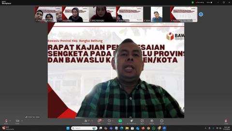 Penguatan Kapasitas Hukum, Bawaslu Bangka Barat Ikuti Kajian Penyelesaian Sengketa Secara Daring