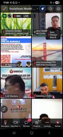 Bawaslu Bangka Barat Ikuti Sosialisasi Model Evaluasi dan Pengumpulan Data Pendukung Evaluasi IKP 2024