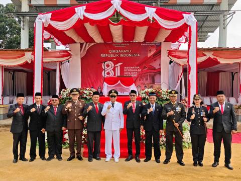 Ketua Bawaslu Bangka Barat Hadiri Upacara HUT ke-81 Republik Indonesia