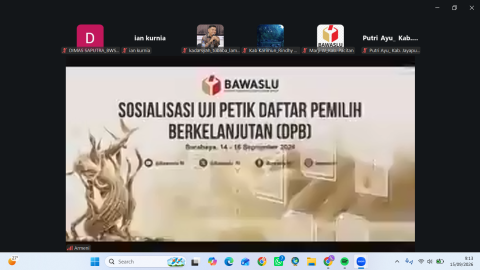 Perkuat Pengawasan PDPB, Bawaslu Bangka Barat Ikuti Sosialisasi Uji Petik