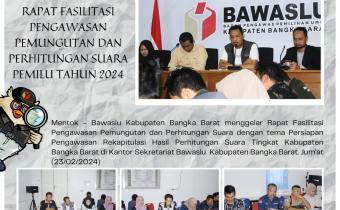 Pengawasan Rekapitulasi Hasil Perhitungan Suara Tingkat Kabupaten 