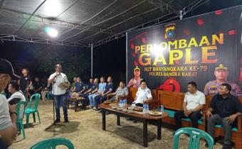 Ketua Bawaslu Bangka Barat Hadiri Pembukaan Turnamen Gaple HUT Bhayangkara ke-79