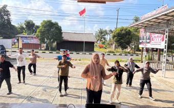 Bawaslu Kabupaten Bangka Barat Gelar Senam Sehat