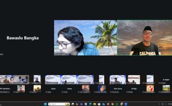 Bawaslu Bangka Barat Ikuti Rapat Kajian Penyelesaian Sengketa yang Digelar Bawaslu Babel