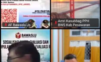 Bawaslu Bangka Barat Ikuti Sosialisasi Model Evaluasi dan Pengumpulan Data Pendukung Evaluasi IKP 2024
